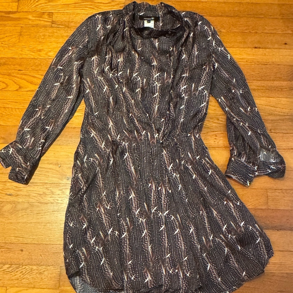 Isabel Marant Gray Cowl Neck Bishop Sleeve Dress